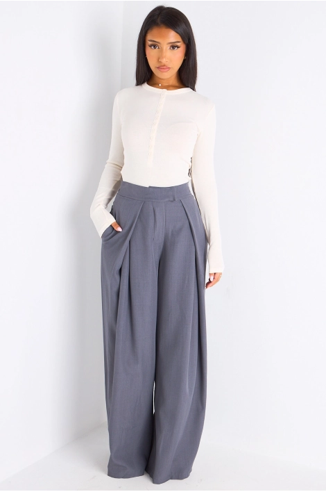 Pantalon tailleur gris