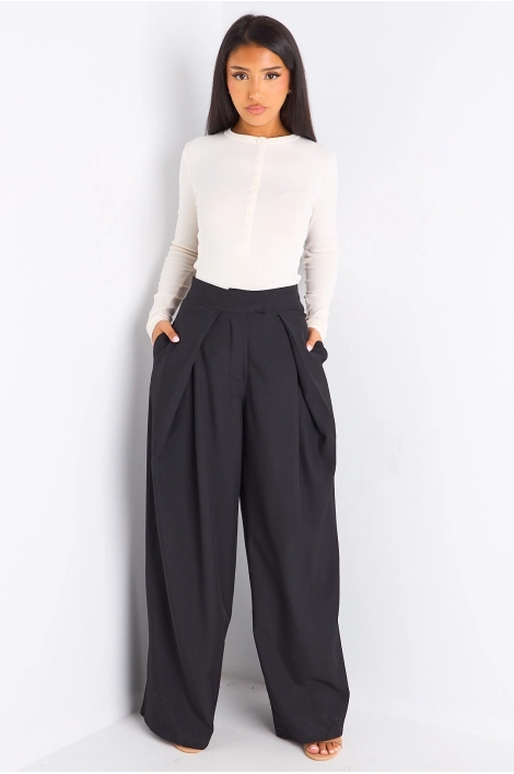 Pantalon tailleur noir
