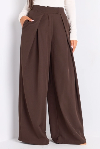 Pantalon tailleur marron