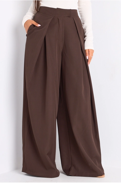 Pantalon tailleur marron