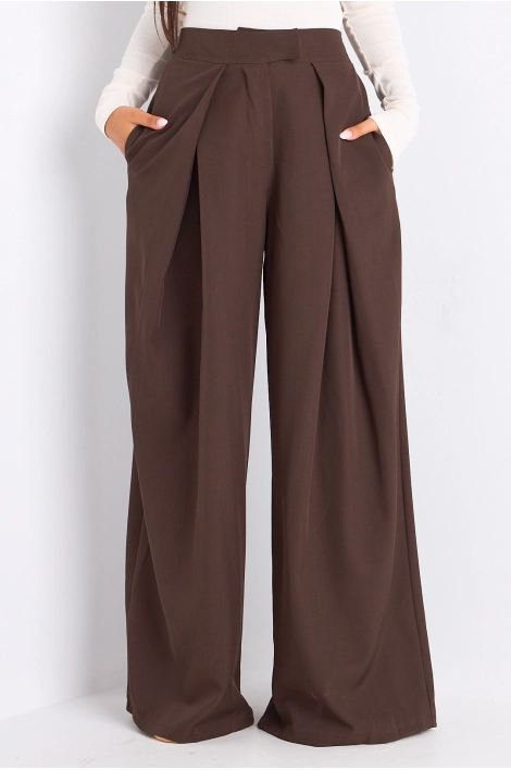Pantalon tailleur marron