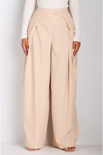 Pantalon tailleur beige