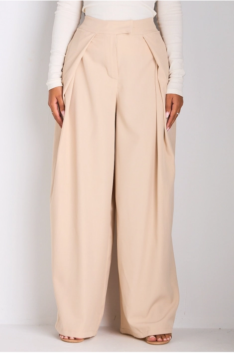Pantalon tailleur beige