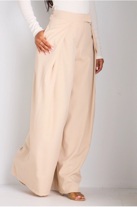 Pantalon tailleur beige