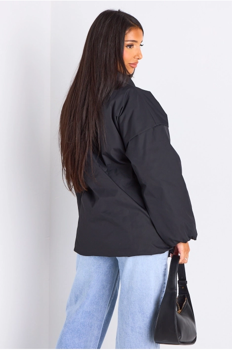 Veste ballon croisée noire