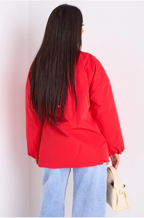 Veste ballon croisée rouge