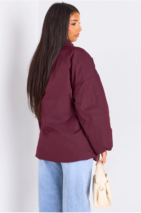 Veste ballon croisée bordeaux