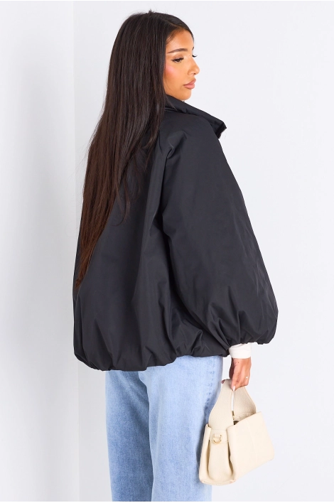 Veste courte ballon de couleur noire