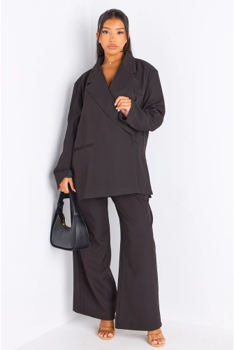 Ensemble 2 pièces : blazer + pantalon tailleur noir