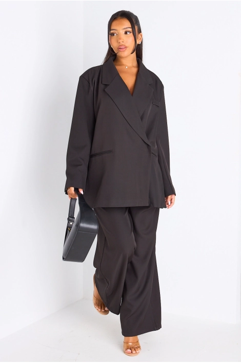 Ensemble 2 pièces : blazer + pantalon tailleur noir