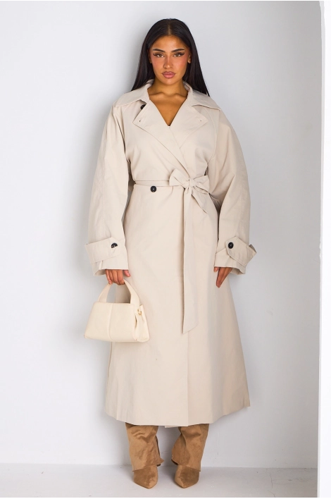 Trench long beige