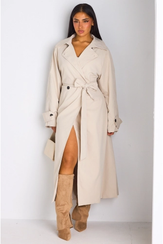 Trench long beige