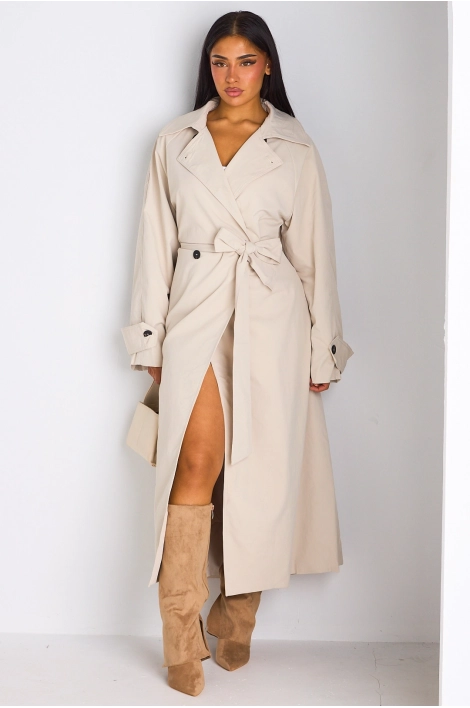 Trench long beige