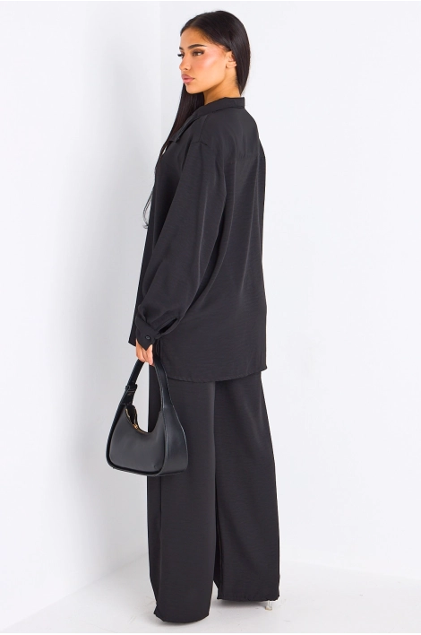 Ensemble 2 pièces : blouse + pantalon noir
