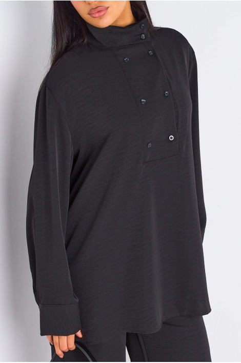 Ensemble 2 pièces : blouse + pantalon noir