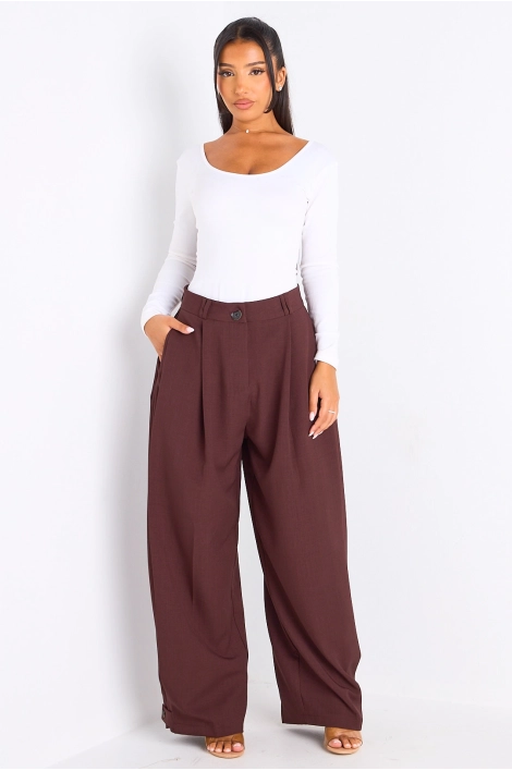 Pantalon de tailleur bordeaux