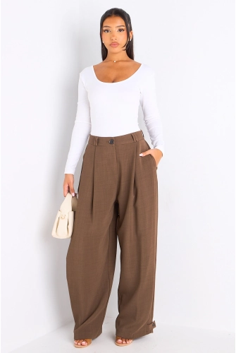 Pantalon de tailleur marron