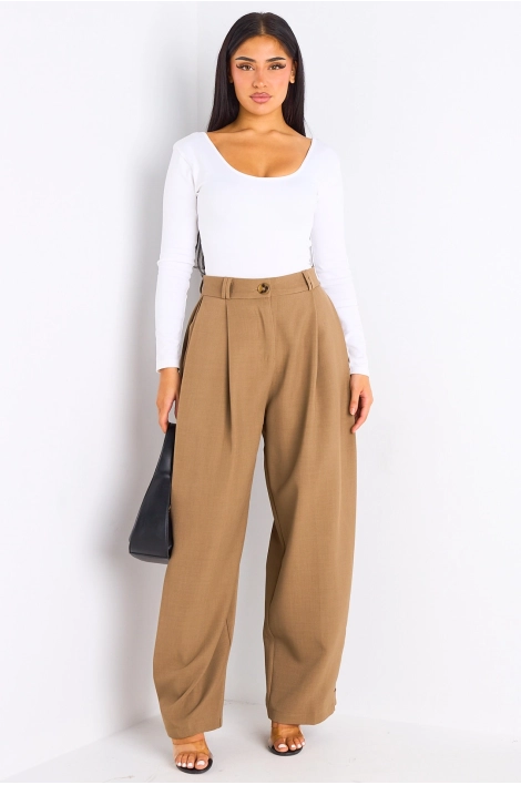 Pantalon de tailleur camel