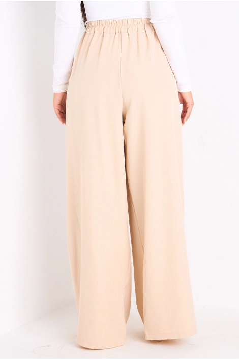 Pantalon palazzo beige