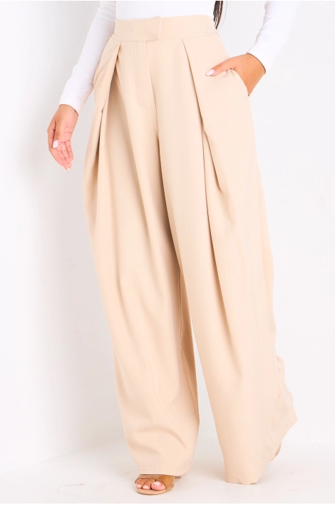 Pantalon palazzo beige