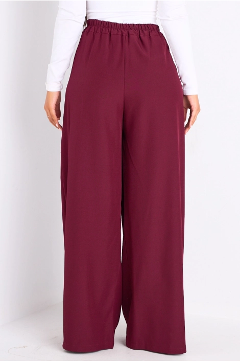 Pantalon palazzo bordeaux