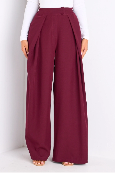 Pantalon palazzo bordeaux