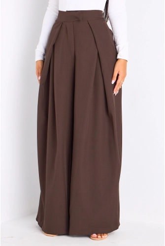 Pantalon palazzo marron