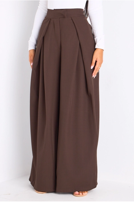 Pantalon palazzo marron
