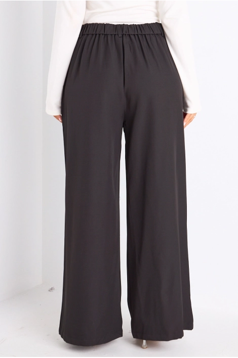 Pantalon à pince et coupe droite noir