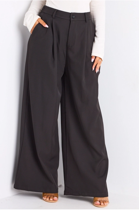 Pantalon à pince et coupe droite noir