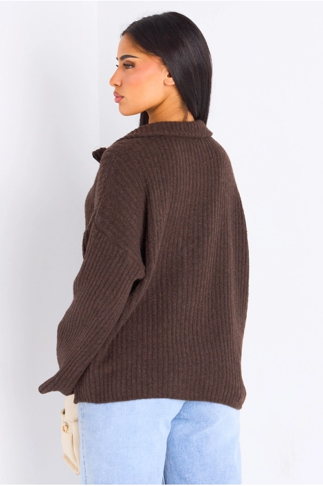 Gilet en laine marron
