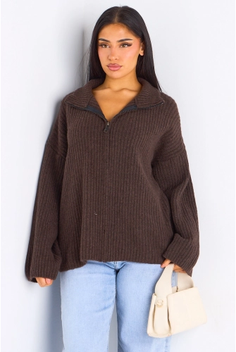 Gilet en laine marron