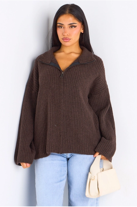 Gilet en laine marron