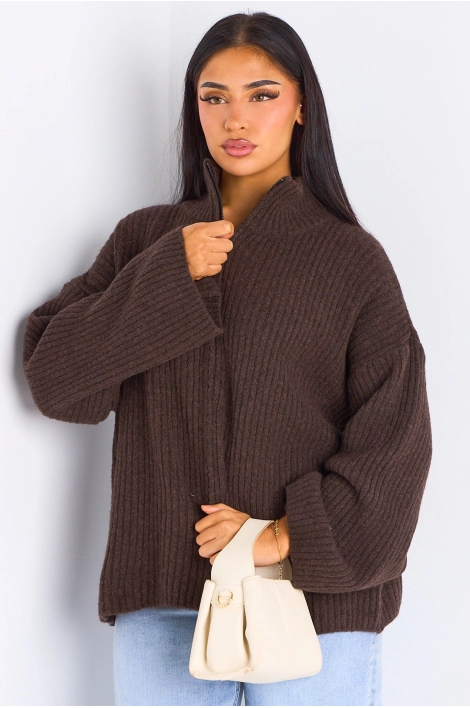 Gilet en laine marron