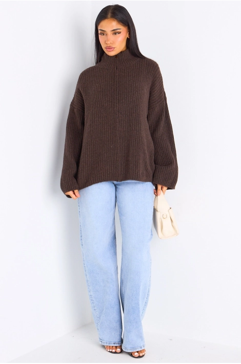Gilet en laine marron