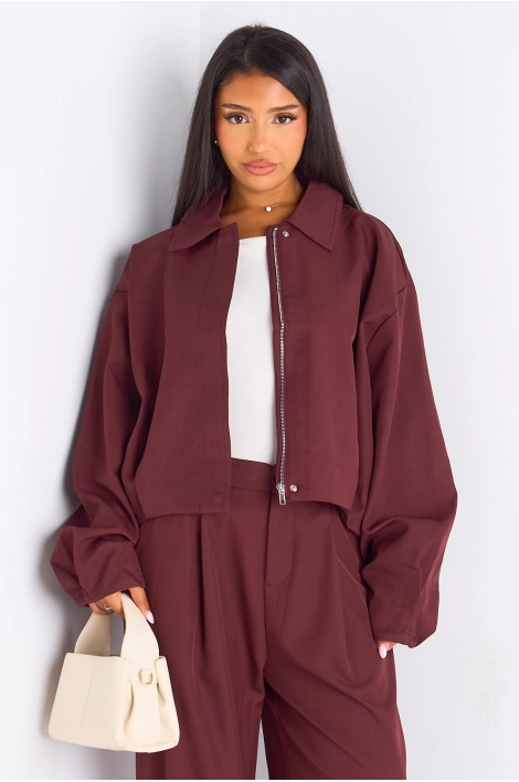 Veste courte prune