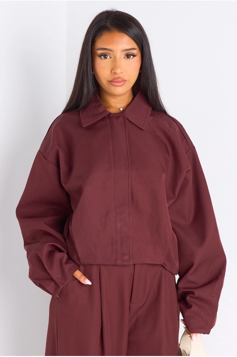 Veste courte prune