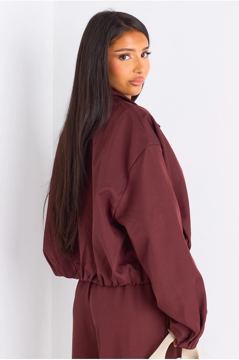 Veste courte prune