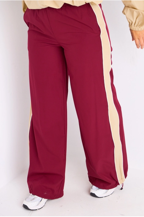 Ensemble deux pièces veste + jogging  bordeaux et beige