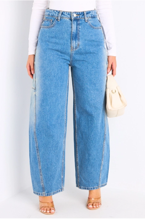 Jean's barrel bleu clair