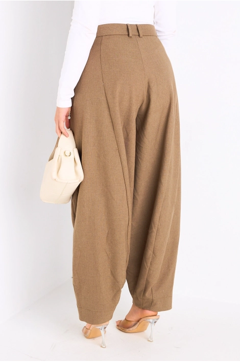 Pantalon de tailleur beige foncé