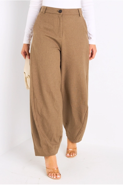 Pantalon de tailleur beige foncé