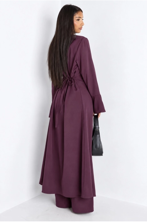 Ensemble 2 pièces : blouse + pantalon violet