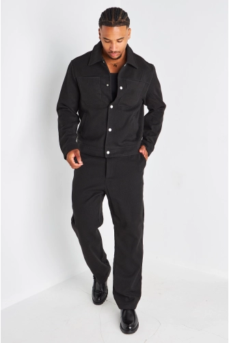Ensemble 2 pièces pull à zip + jogging noir