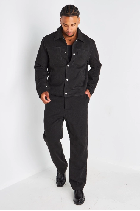 Ensemble 2 pièces pull à zip + jogging noir
