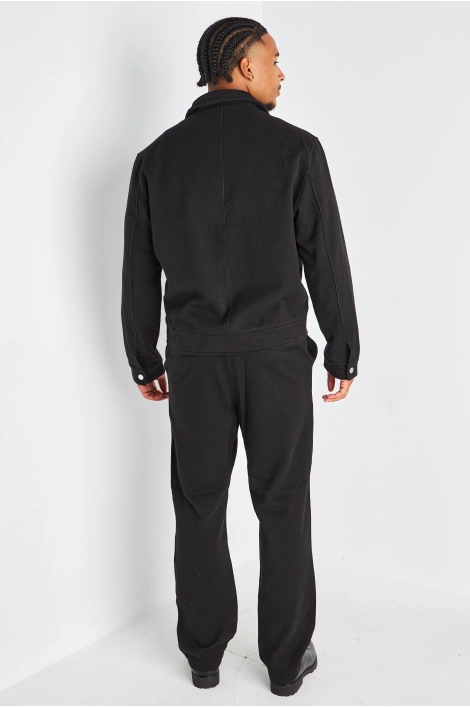 Ensemble 2 pièces pull à zip + jogging noir