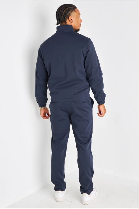 Ensemble 3 pièces bleu marine veste sans manches + manteau manches longues + pantalon