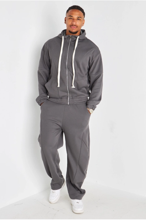 Ensemble 2 pièces : sweat + jogging gris