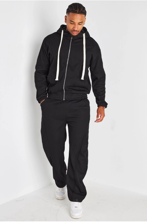 Ensemble 2 pièces : sweat + jogging noir