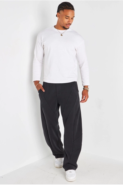 Jogging noir à coupe droite